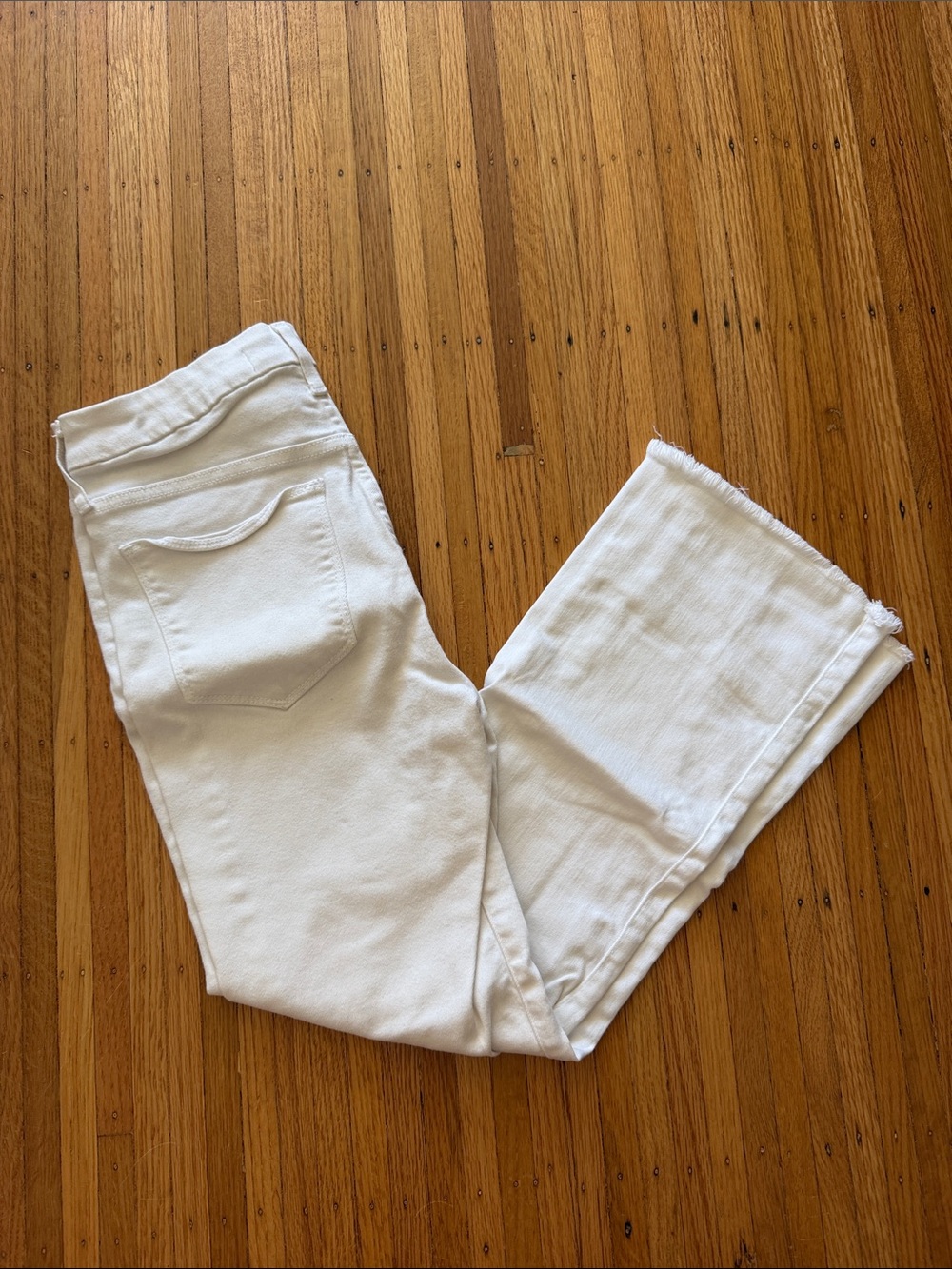 Joe's Jeans White Cropped Raw-Hem Straight Jeans